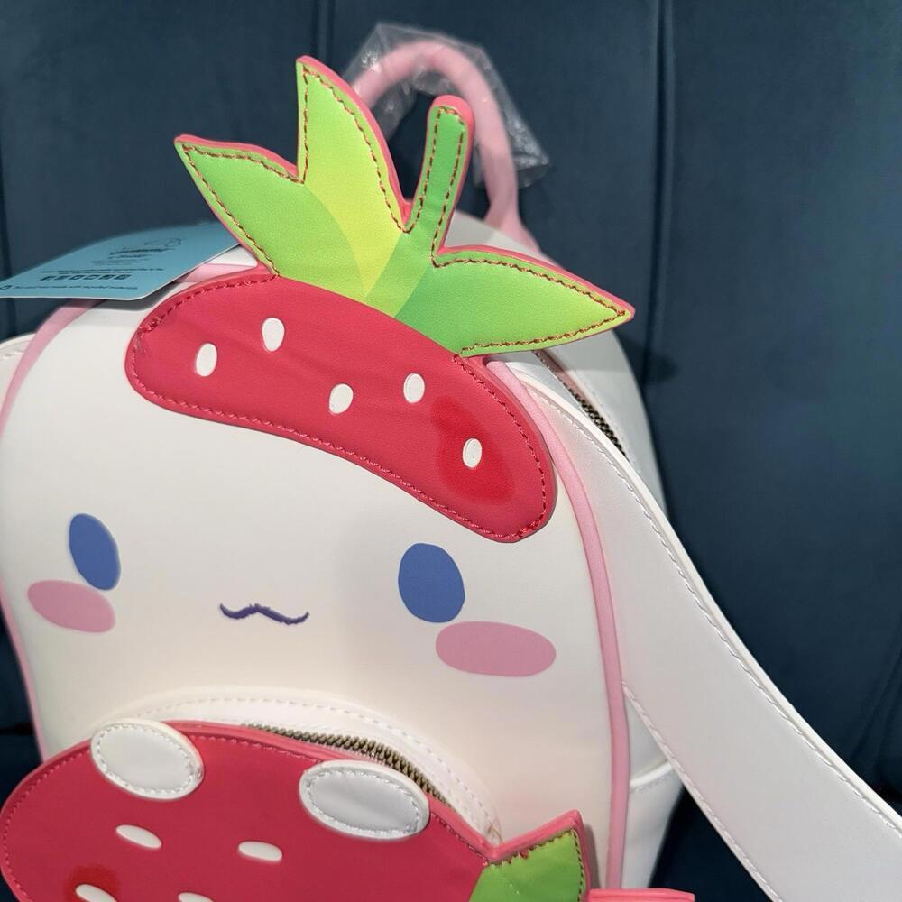NWT Her Universe Sanrio Cinnamoroll Strawberry Mini Backpack Adjust Shoulder - Picture 4 of 9